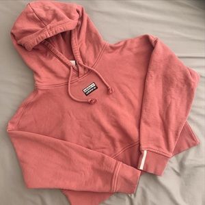 Adidas Pink Cropped Hoodie